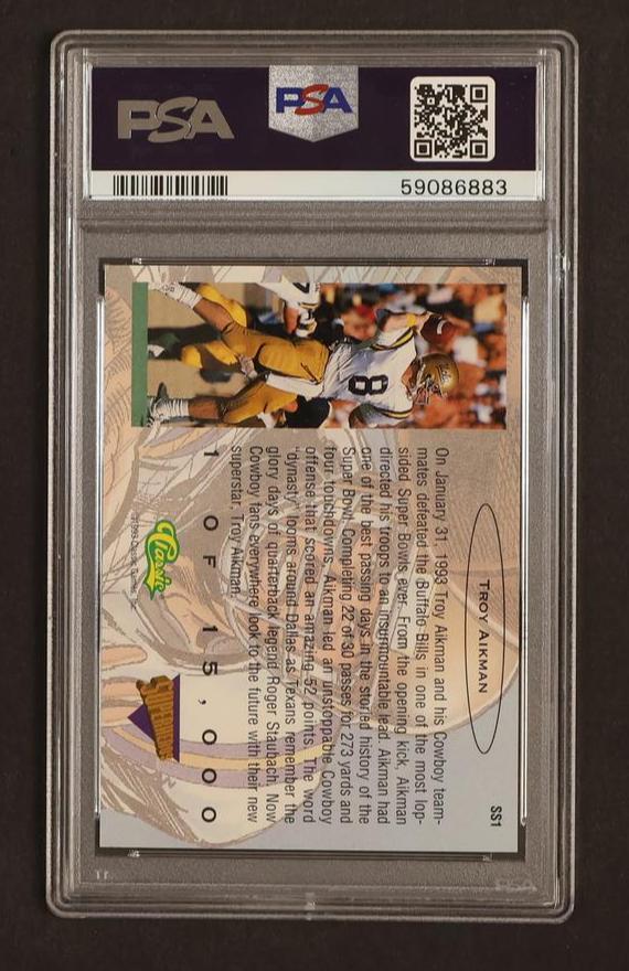 1993 Classic #SS1 Troy Aikman Superhero Comics PSA 10 GEM MT