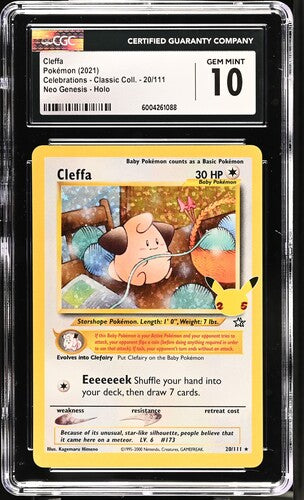 2021 Celebrations #20/111 Cleffa Neo Genesis - Holo CGC 10
