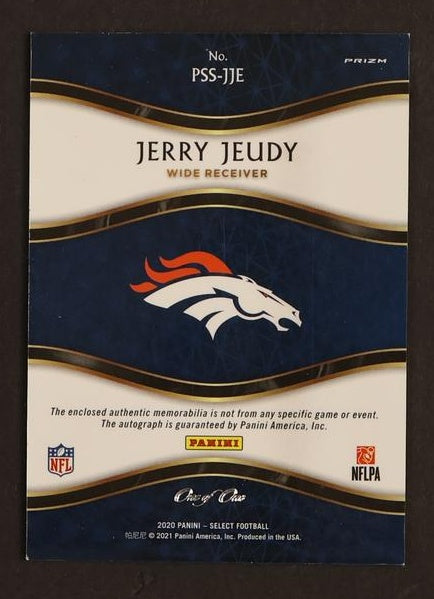 2020 Panini Select PSS-JJE Jerry Jeudy Prizm Rookie Denver Broncos Auto