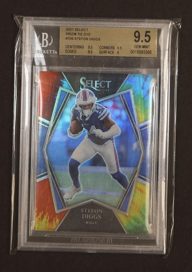 2021 Panini Select Tie-Dye Prizm Stefon Diggs #106 Premier Level /25 BGS 9.5