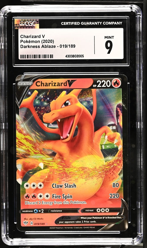 2020 Darkness Ablaze #019/189 Charizard V CGC 9