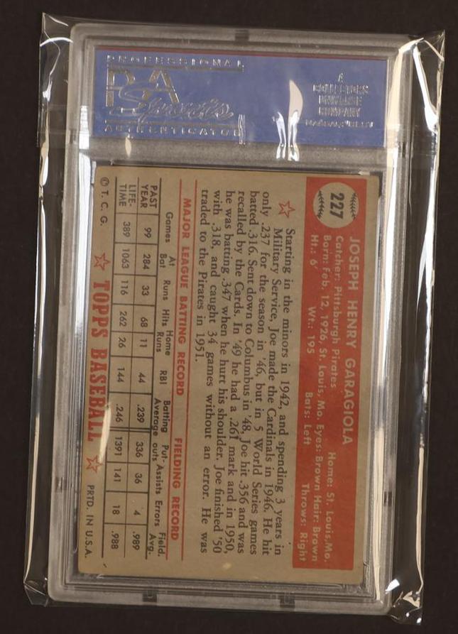 1952 Topps Joe Garagiola #227 PSA 4