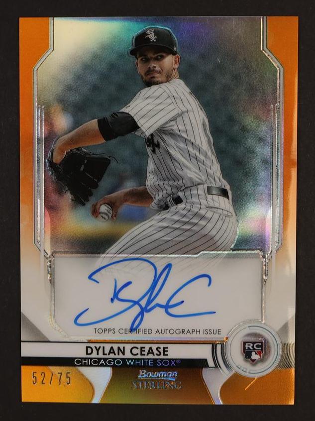 2020 Bowman Sterling Orange Refractor Dylan Cease #BSRA-DC RC Auto /75