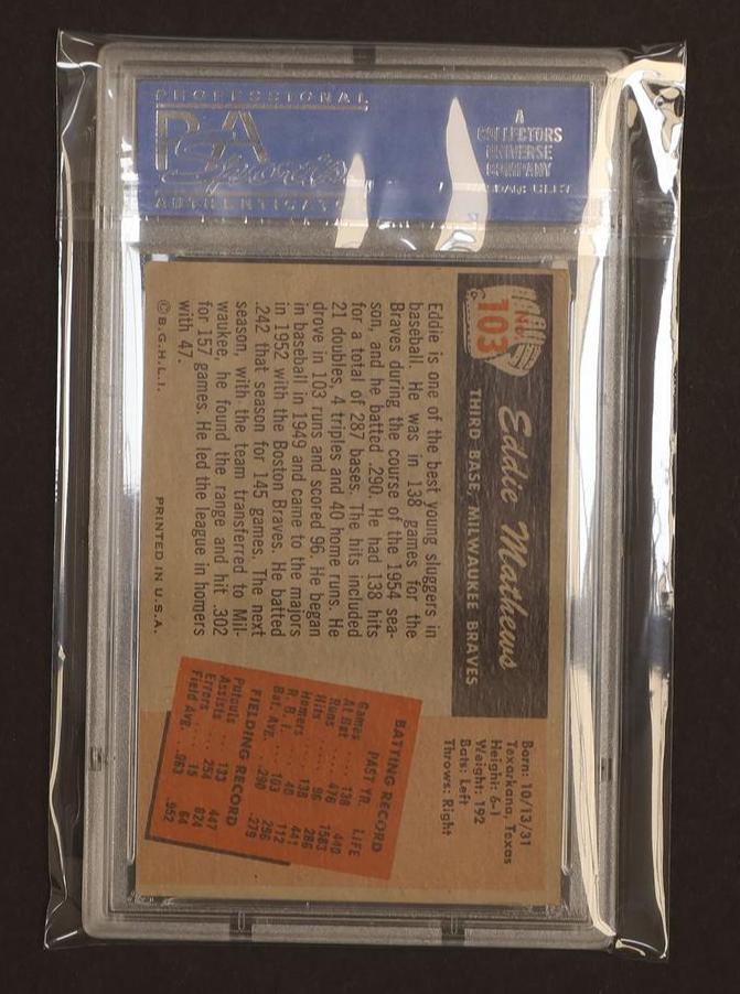 1955 Bowman Eddie Mathews #103 PSA 5