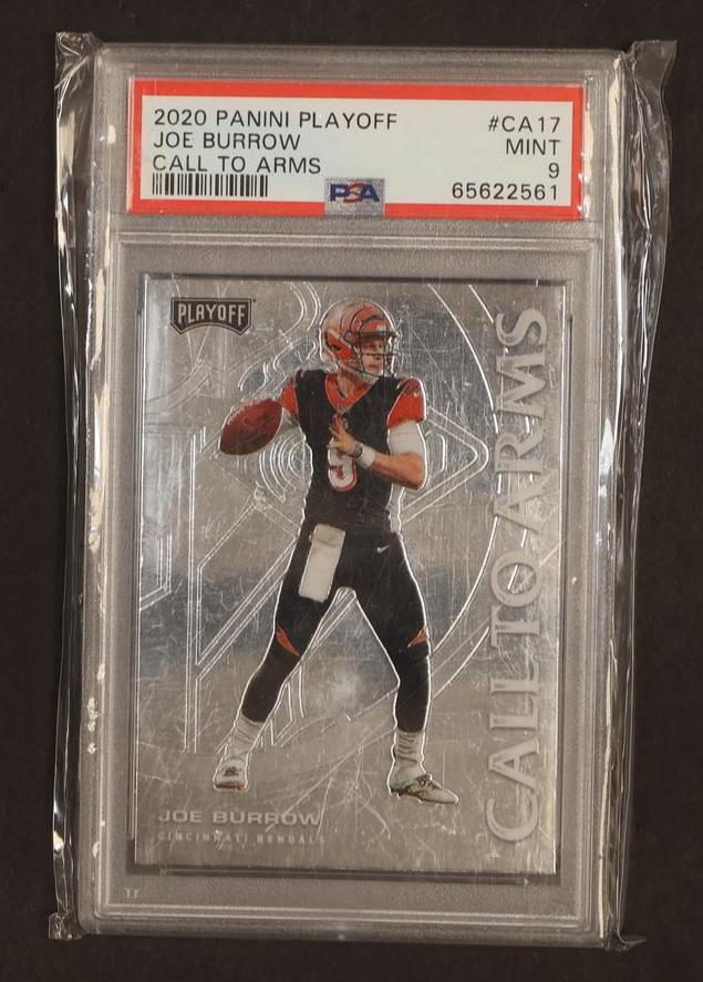 2020 Panini Playoff Call to Arms Joe Burrow #CA17 PSA 9