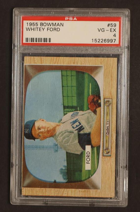 1955 Bowman Whitey Ford #59 PSA 4