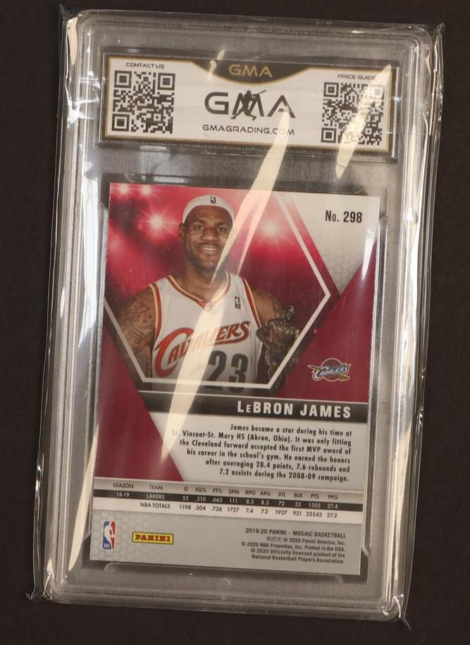 2019-20 Panini Mosaic MVPs LeBron James #298 GMA 10