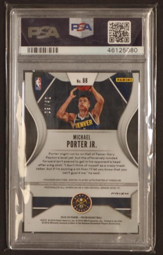 2019 Panini Prizm Pink Pulsar Michael Porter Jr. #88 PSA 10