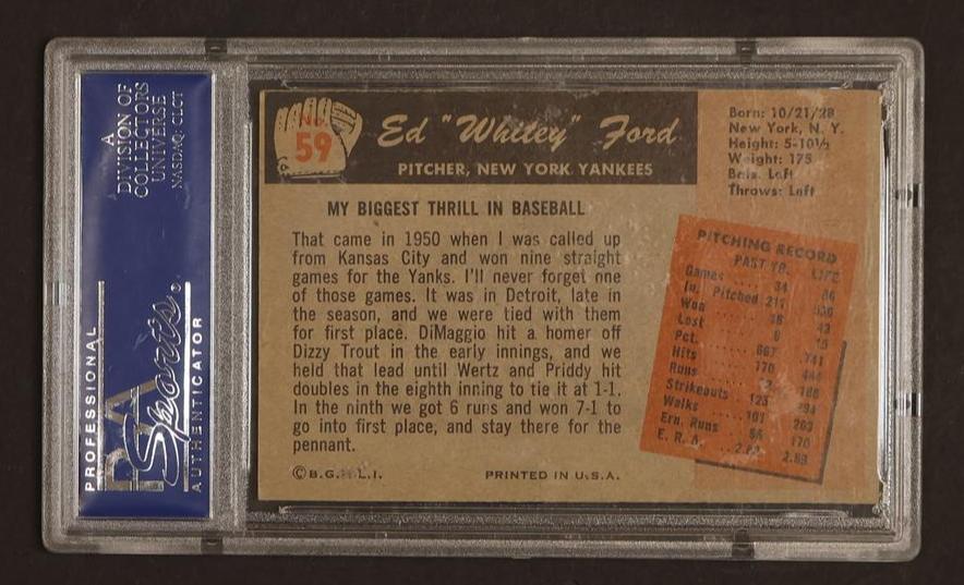 1955 Bowman Whitey Ford #59 PSA 4