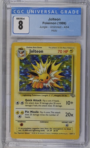 1999 Pokémon Jungle Jolteon #4/64 Holo CGC 8