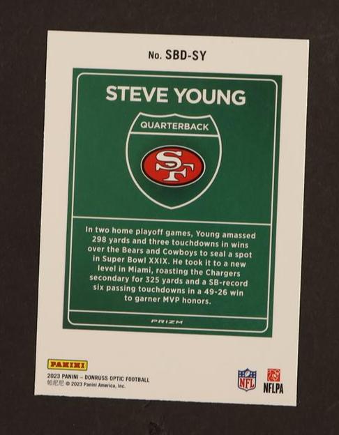 2021 Panini Donruss Optic SBD-SY Steve Young Downtown 49ers