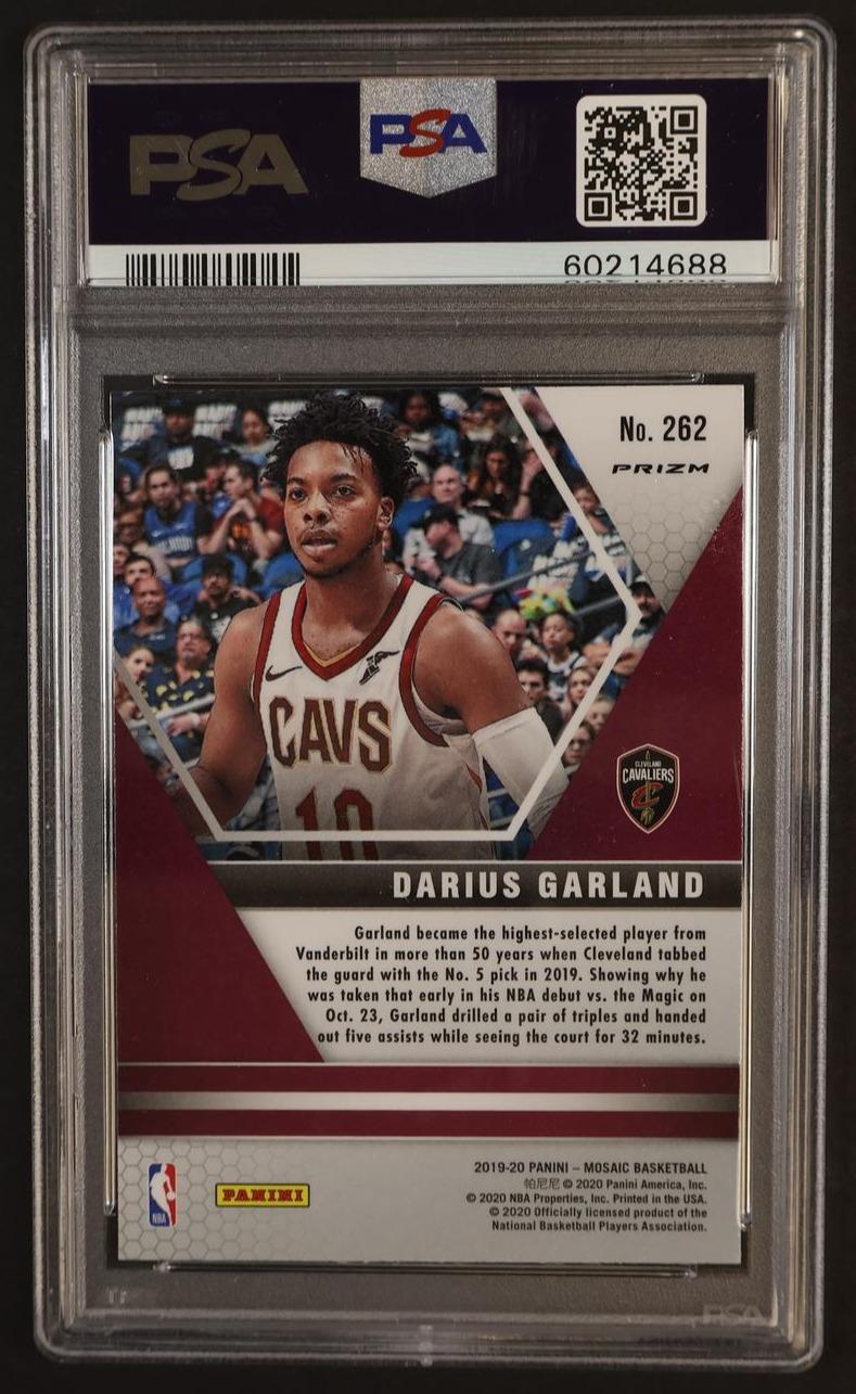 2019 Panini Mosaic Gold Wave Mosaic Darius Garland #262 PSA 10