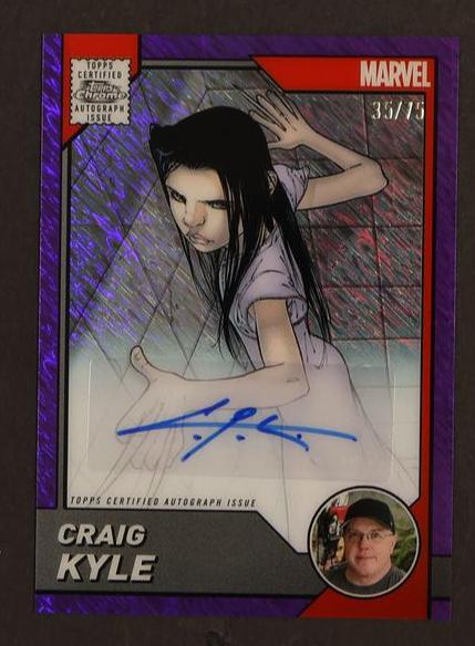 2025 Topps Marvel Chrome Artist Autographs Craig Kyle #AA-CK Auto /75