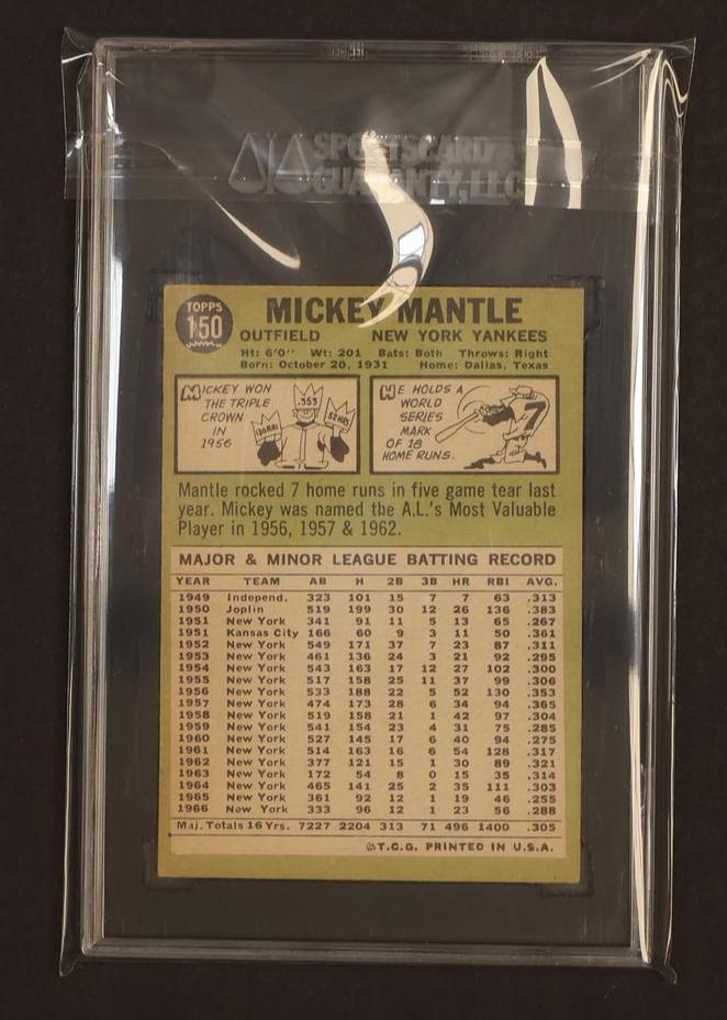 1967 Topps #150 Mickey Mantle SGC 4.5