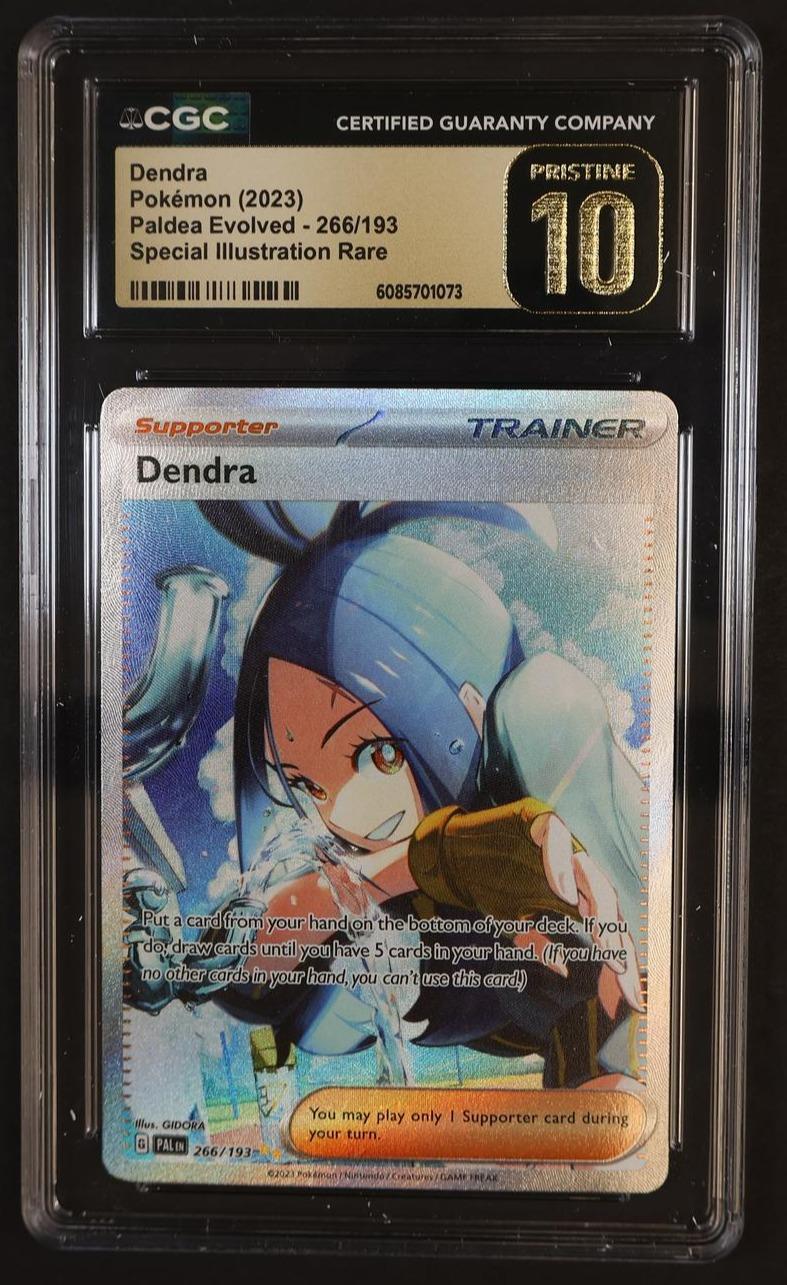 2023 Pokémon Dendra 266/193 Paldea Evolved Promotional Special Illustration Rare – CGC PRISTINE 10