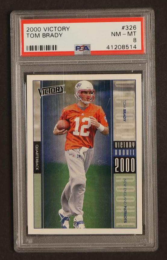 2000 Upper Deck Victory Tom Brady #326 PSA 8