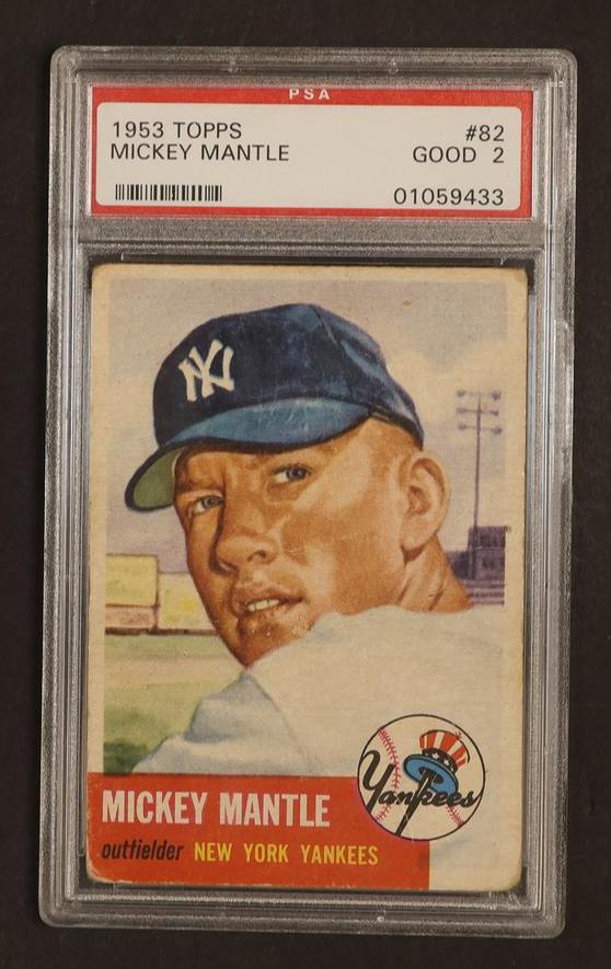 1953 Topps Mickey Mantle #82 PSA 2
