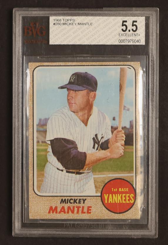 1968 Topps Mickey Mantle #280 BVG 5.5