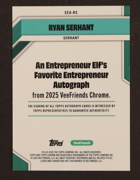 2025 Topps VeeFriends Chrome Entrepreneur Elf Ryan Serhant #EEA-RS Auto