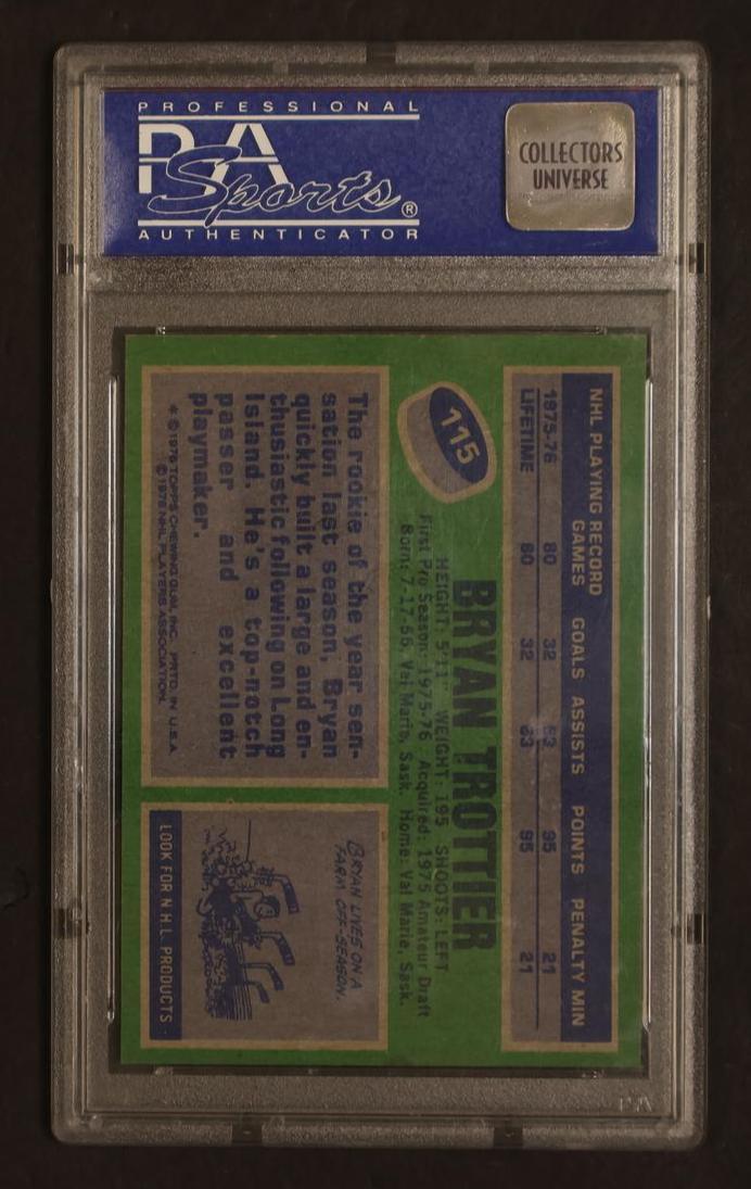 1976 Topps Bryan Trottier #115 PSA 8