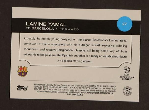 2025 Topps Chrome UEFA Lamine Yamal #27