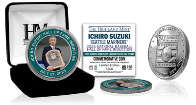 Highland Mint Ichiro Suzuki 2025 HOF Induction Color Silver Coin - Limited Edition /5,000