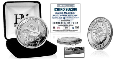 Highland Mint Ichiro Suzuki Seattle Mariners Jersey Retirement Silver Coin - Limited Edition /5,100