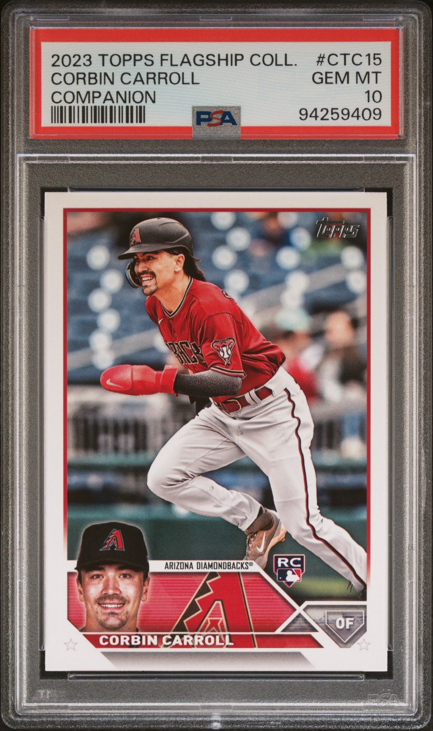 2023 Topps Flagship Collection Companion Corbin Carroll Rookie RC PSA 10