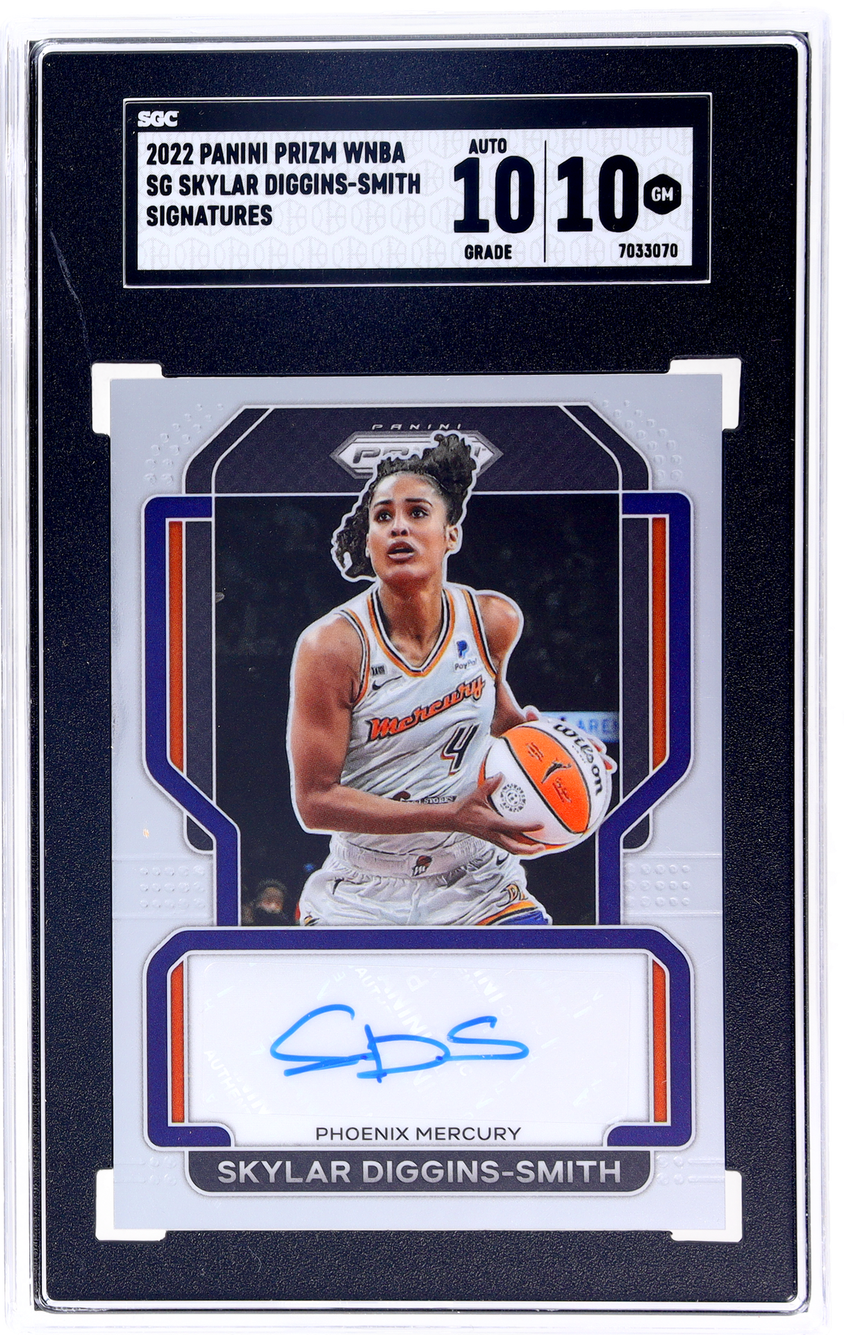 2022 Panini Prizm WNBA Signature Skylar Diggins-Smith #29 SGC 10