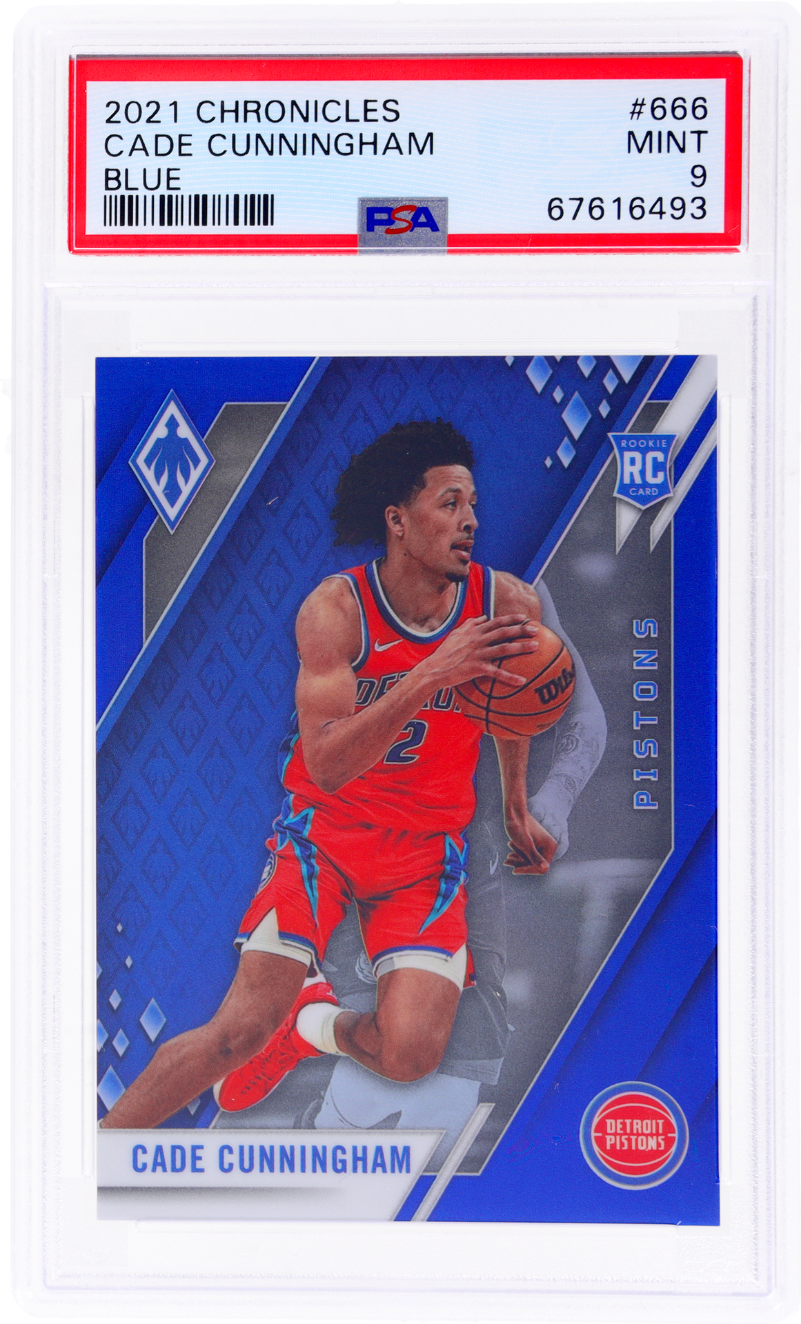 2021 Panini Chronicles #666 Cade Cunningham Phoenix Blue /99 PSA 9