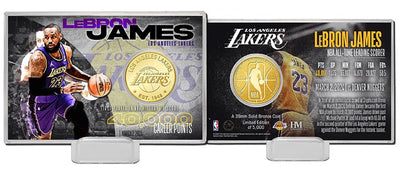 Highland Mint LeBron James 40,000 Career Points Bronze Coin Card - Limited Edition /5000
