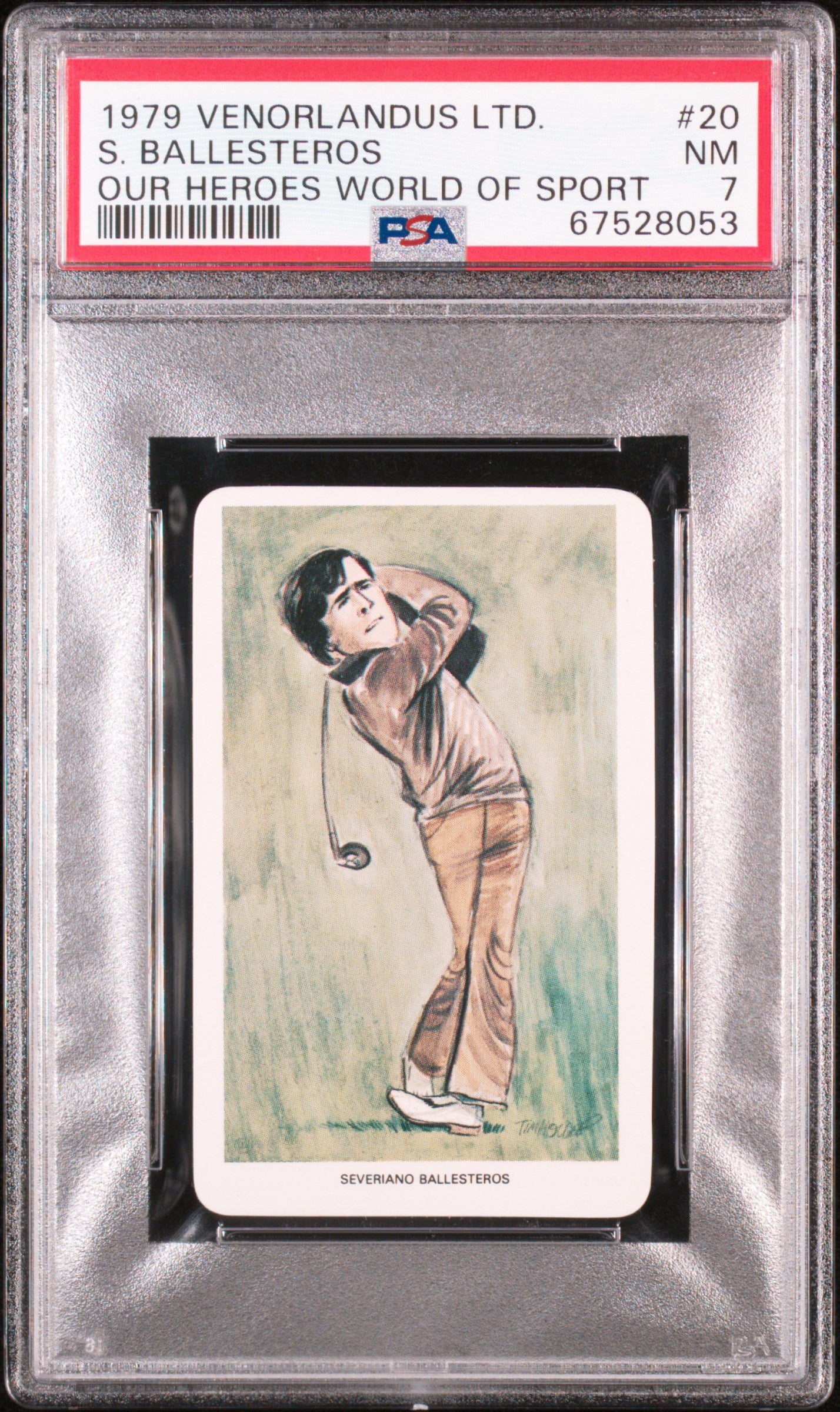 1979 Venorlandus Ltd. World of Sport Seve Ballesteros #20 PSA 7