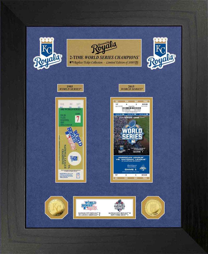 Highland Mint Kansas City Royals World Series Deluxe Gold Coin & Ticket Collection - Limited Edition /1,000