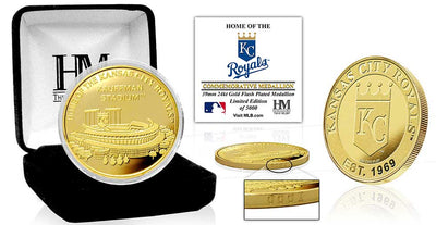 Highland Mint Kansas City Royals Kauffman Stadium 24kt Gold Coin - Limited Edition /5,000