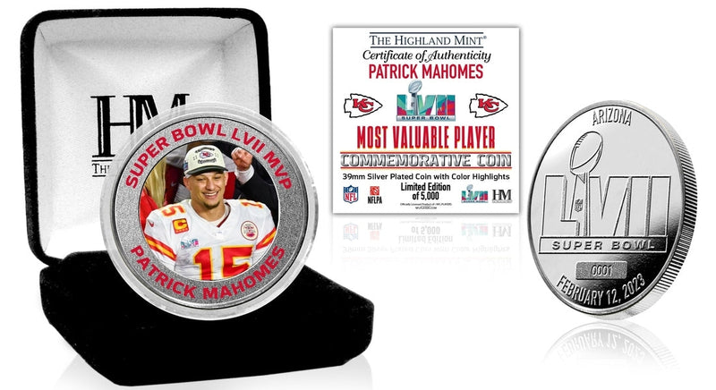 Highland Mint Kansas City Chiefs Super Bowl LVII MVP Silver Coin - Limited Edition /5,000