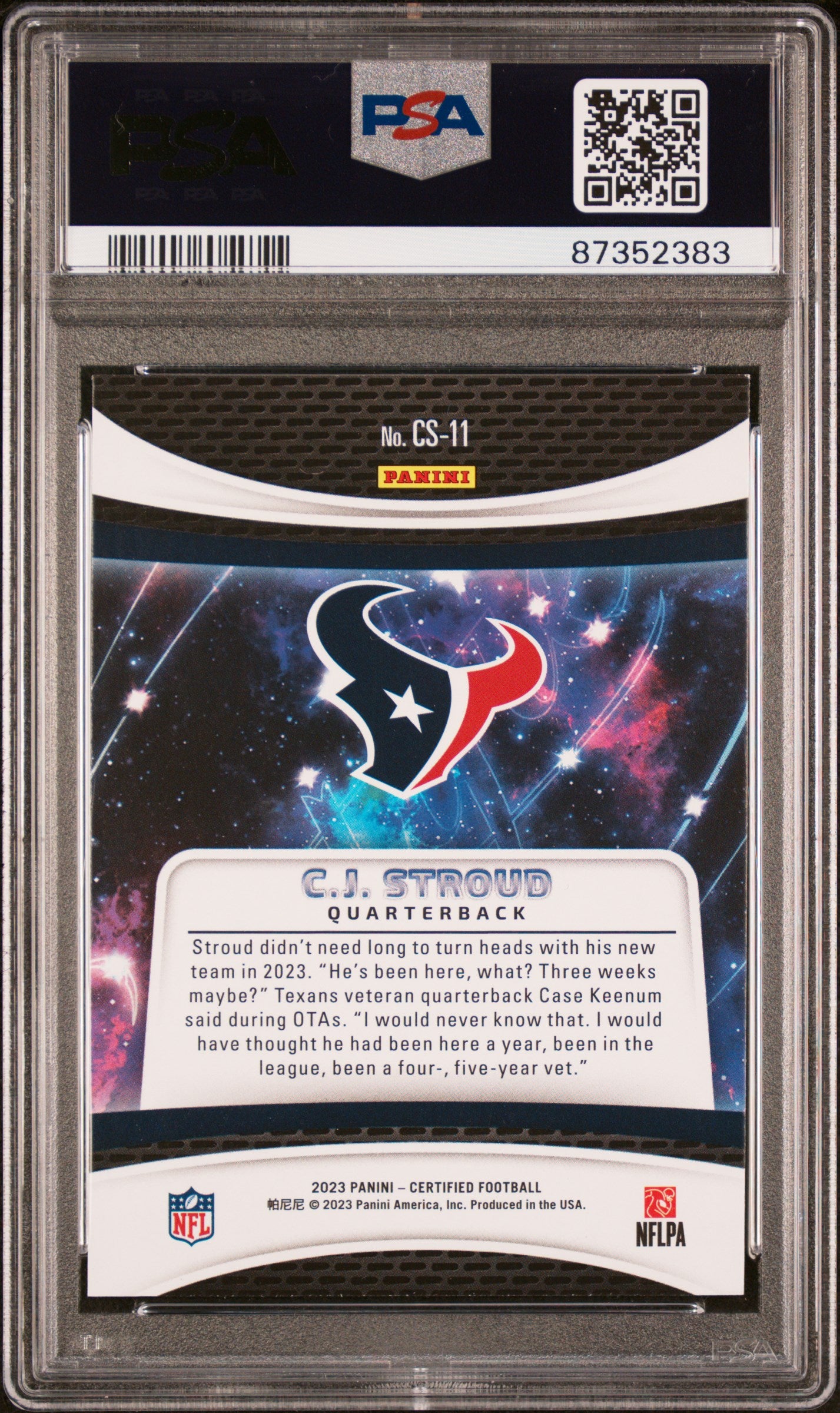2023 Panini Certified Stars C.J. Stroud #CS11 PSA 9