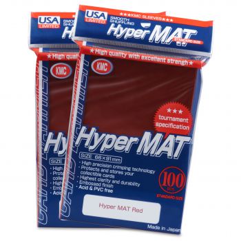 KMC Hyper Mat Red Standard Size Card Sleeves 100-Count