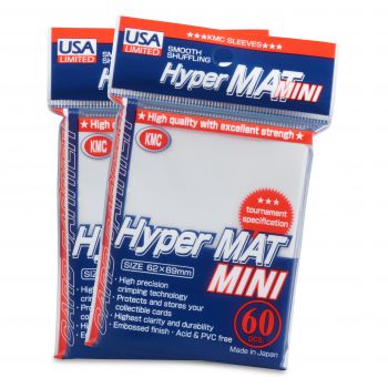 KMC Small Sleeves USA Pack Hyper Matte White 60-Count