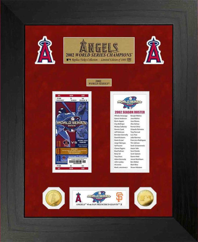 Highland Mint Los Angeles Angels World Series Gold Coin & Ticket Collection - Limited Edition /1000