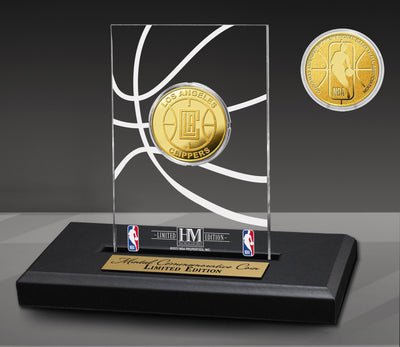 Highland Mint LA Clippers Gold Coin Acrylic Desk Top - Limited Edition /5,000