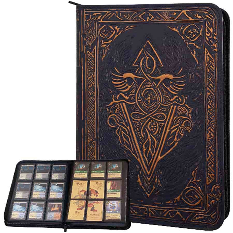Lynx Accessories Faux-Leather Trading Card Binder - Blue (360 Pockets)