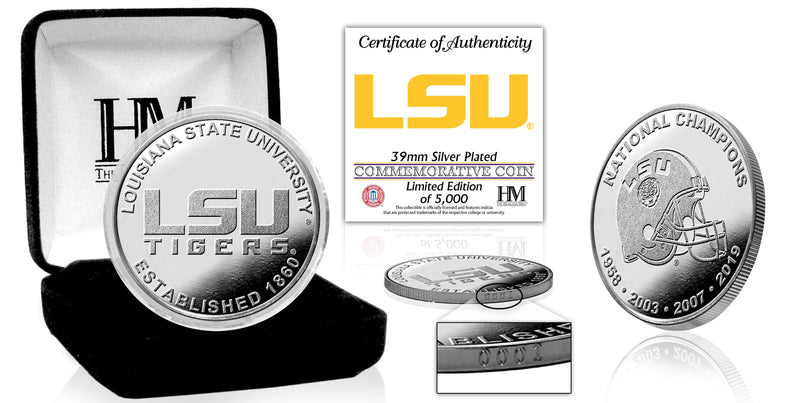Highland Mint Louisiana State University Tigers Silver Coin - Limited Edition /5,000