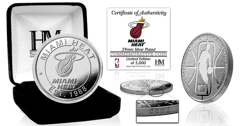 Highland Mint Miami Heat Silver Mint Coin - Limited Edition /5000