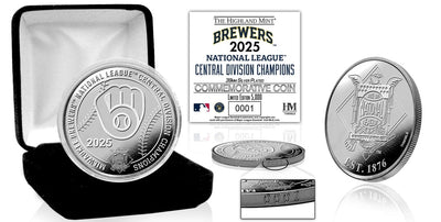 Highland Mint Milwaukee Brewers 2025 N.L. Central Division Champions Silver Coin - Limited Edition /5,000