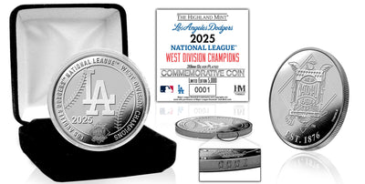 Highland Mint Los Angeles Dodgers 2025 N.L. West Division Champions Silver Coin - Limited Edition /5,000