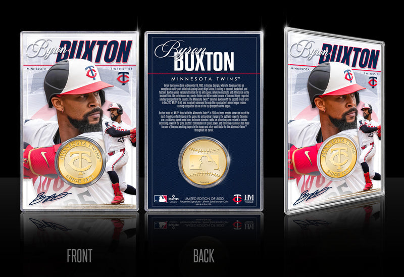 Highland Mint Byron Buxton Minnesota Twins Bronze Coin Acrylic Holder - Limited Edition /5,000