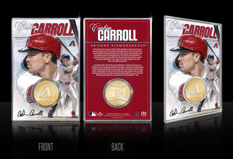 Highland Mint Corbin Carroll Arizona Diamondbacks Bronze Coin Acrylic Holder - Limited Edition /5,000