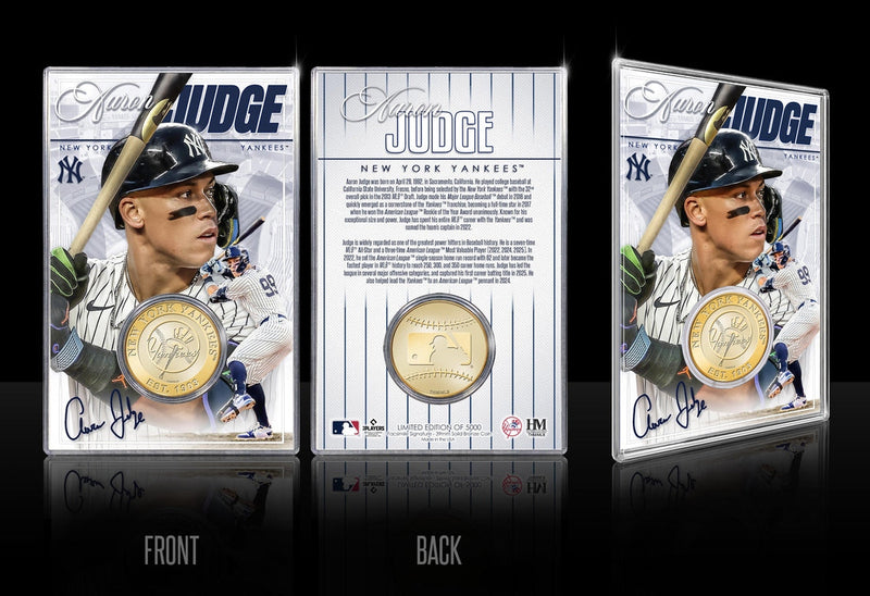 Highland Mint Aaron Judge New York Yankees Bronze Coin Acrylic Holder - Limited Edition /5,000