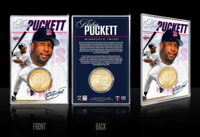 Highland Mint Kirby Puckett Minnesota Twins Bronze Coin Acrylic Holder - Limited Edition /5,000