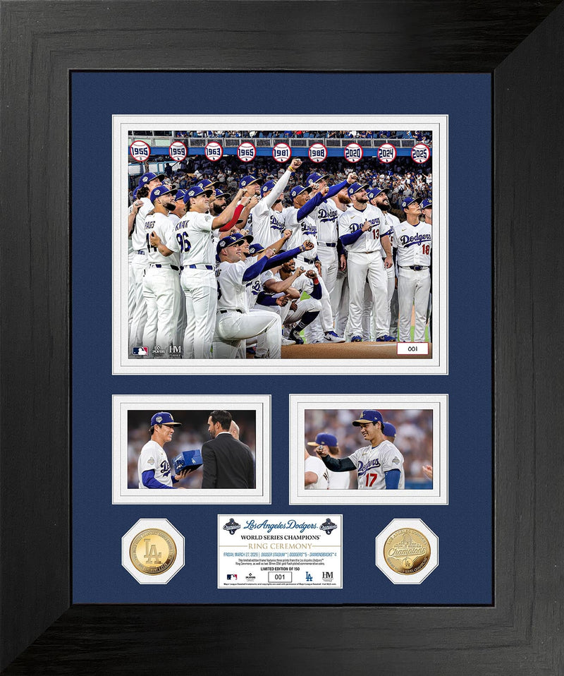 Highland Mint Los Angeles Dodgers 2025 World Series Champions Ring Ceremony Gold Coin Photo Mint